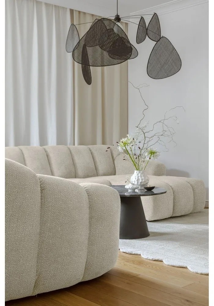 Béžová rohová pohovka (ľavý roh/do tvaru "U") Shell – Miuform