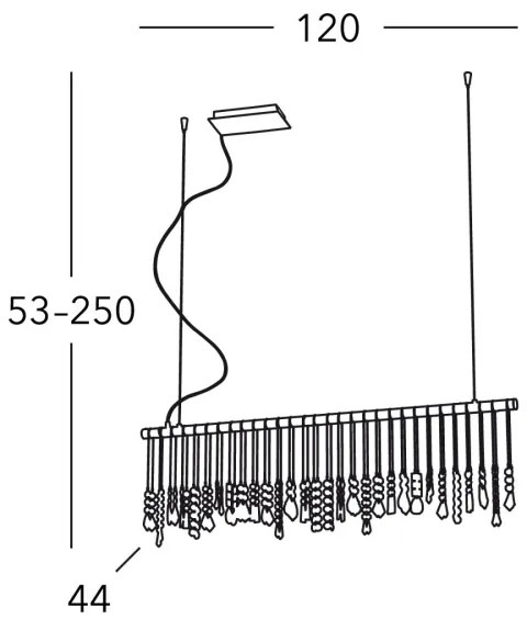 Kolarz 104.87.5 - Krištáľový luster na lanku STRETTA 7xG9/40W/230V lesklý chróm