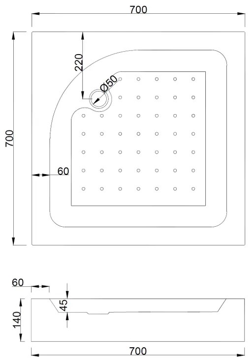 Mexen Rio, štvorcový sprchovací kút s posuvnými dverami 70(dvere) x 70(dvere) x 190 cm, 6mm šedé sklo, čierny profil + biela sprchová vanička RIO, 860-070-070-70-40-4510