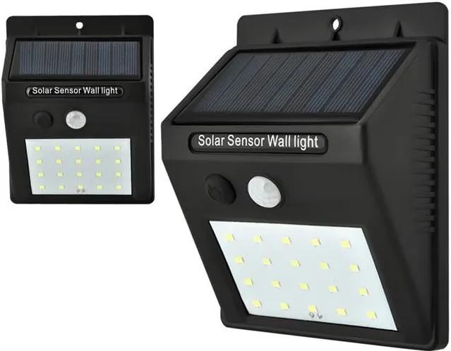ISO Vonkajšie LED osvetlenie 0.2W, pohybový senzor - solárne, 5015