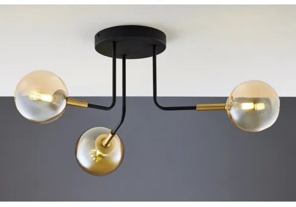Jupiter 2037 - Luster na tyči BURANO 3xG9/10W/230V čierna/zlatá/béžová