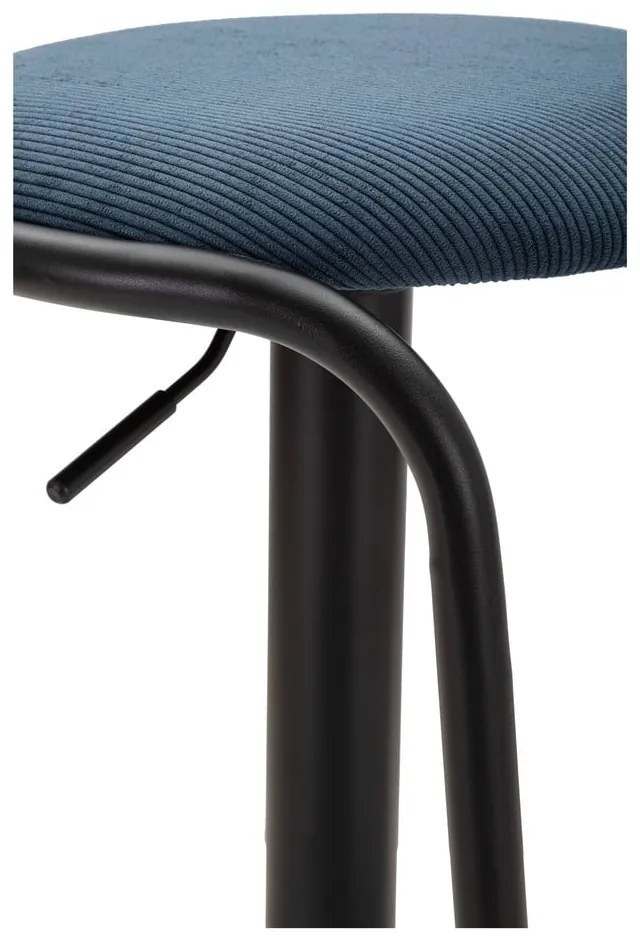 Čalúnená barová stolička s nastaviteľnou výškou v petrolejovej farbe/čierna (výška sedadla 61 cm) Destiny – Mauro Ferretti