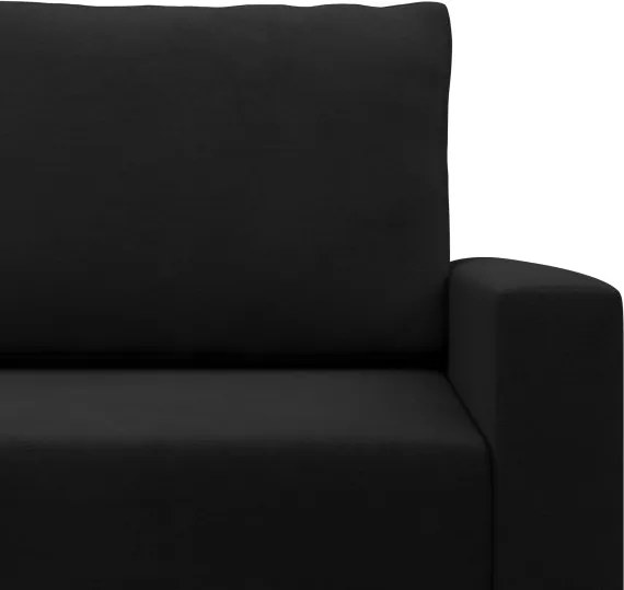 Sedacia súprava BLANK Comfort v tvare U čierna