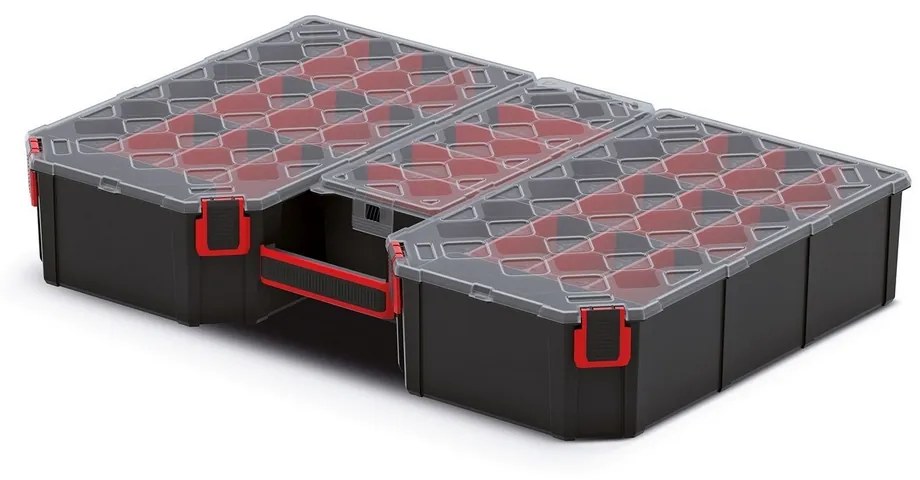 Kufríkový organizér 57,7 × 39 × 10,5 cm, prepážky, čierna