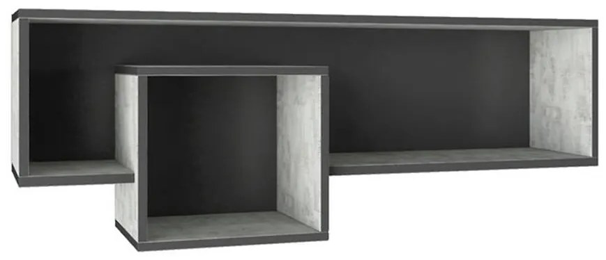 NANO Polica na stenu NA12 dub enigma/grafit