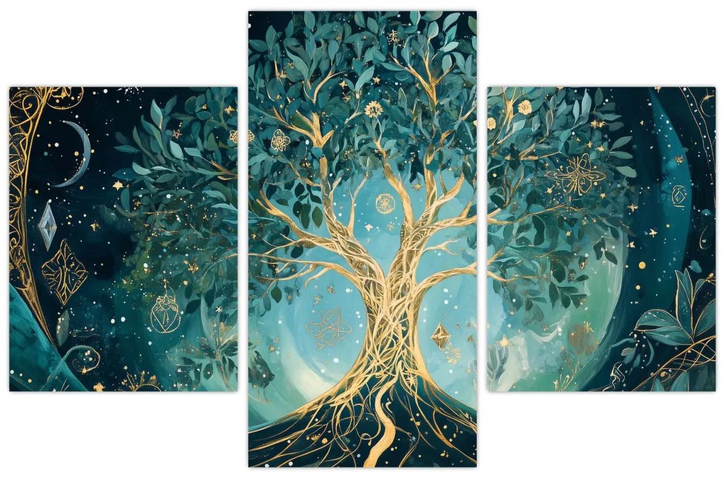 Obraz – Strom života vo vesmíre (90x60 cm)