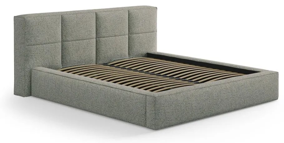 Zelené čalúnené čelo postele 249x100 cm Darren – Micadoni