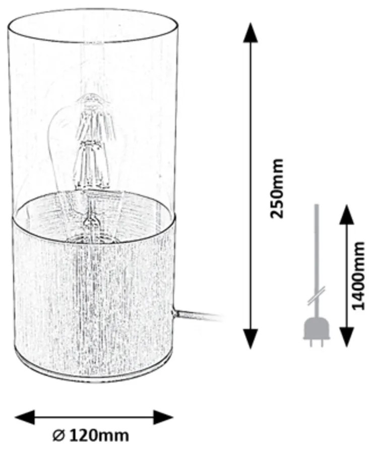 RABALUX Moderná stolová lampa ZELKOVA, 1xE27, 40W, okrúhla, chróm