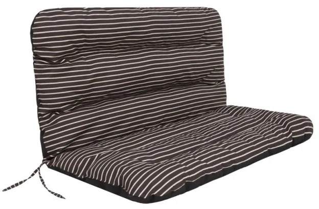 Vankúš na hojdačku ANIA 120 cm pásiky, hnedý