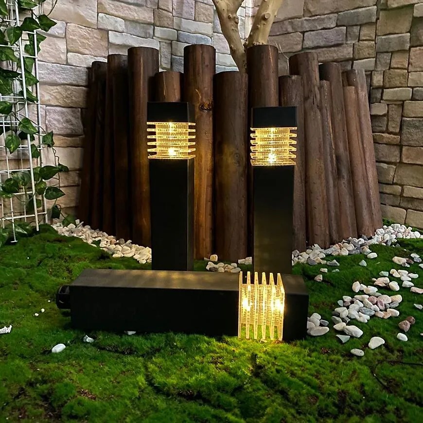 Solárna lampa KOSTKA 40 cm EKO0608