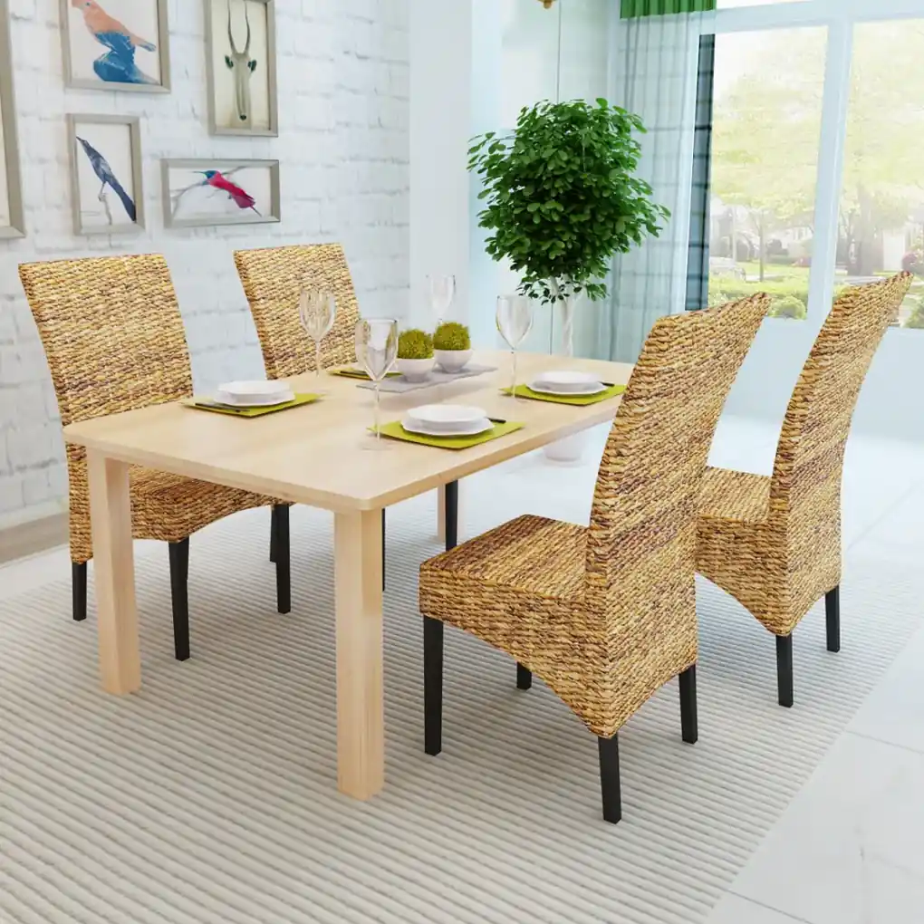 Ručne tkané jedálenské stoličky 4 ks | BIANO