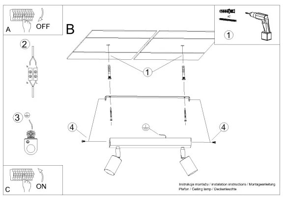Sollux SL.1375 - Bodové svietidlo WINX 2xGU10/10W/230V čierna/meď