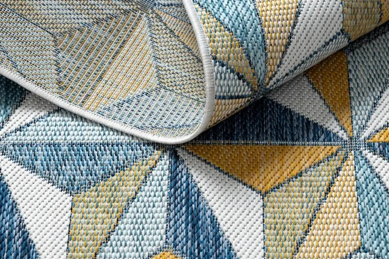 Dywany Łuszczów Kusový koberec Cooper Sisal Mosaic 22222 ecru/navy – na von aj na doma - 160x220 cm