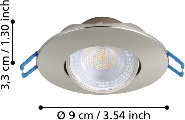 Eglo 300196 - SADA 10× LED podhľadových svietidiel GEDREZ LED/4,9 W/230 V, priemer 9 cm, chróm