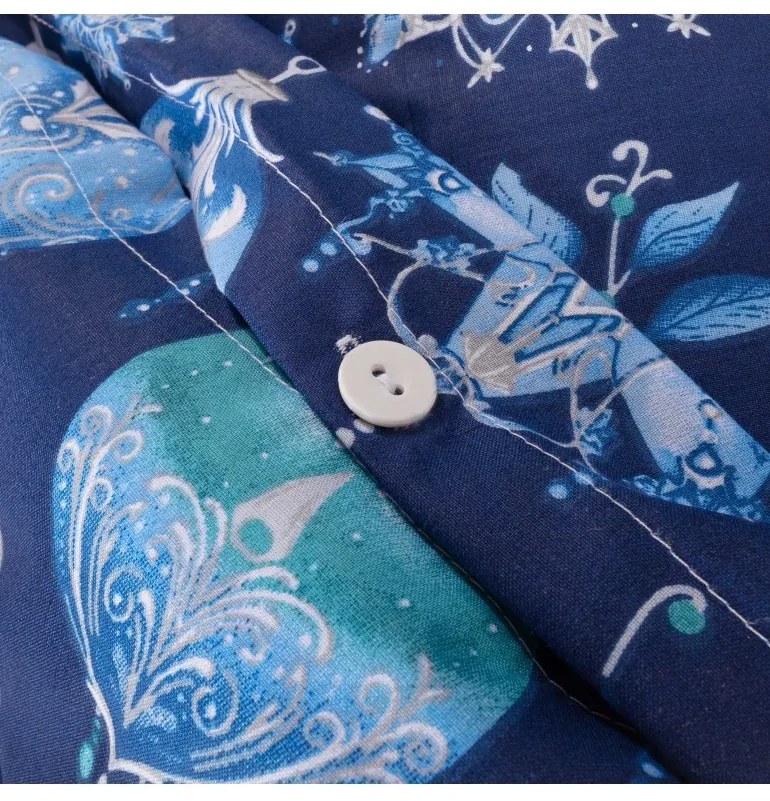 Vianočné bavlnené obliečky Magic modré EMI