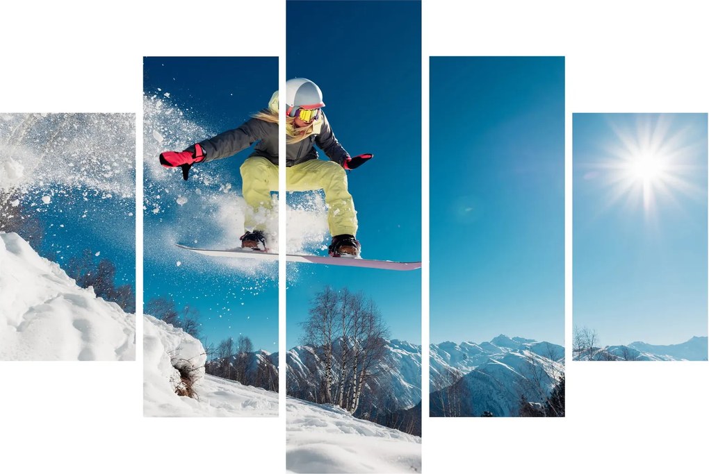 Obraz - Snowboardista (150x105 cm)