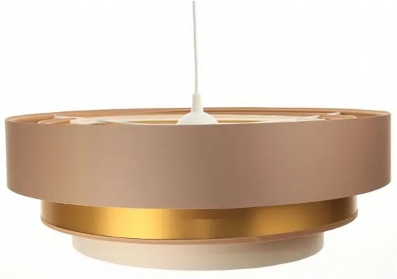 Luster na lanku TRINITI 1xE27/60W/230V béžová/zlatá