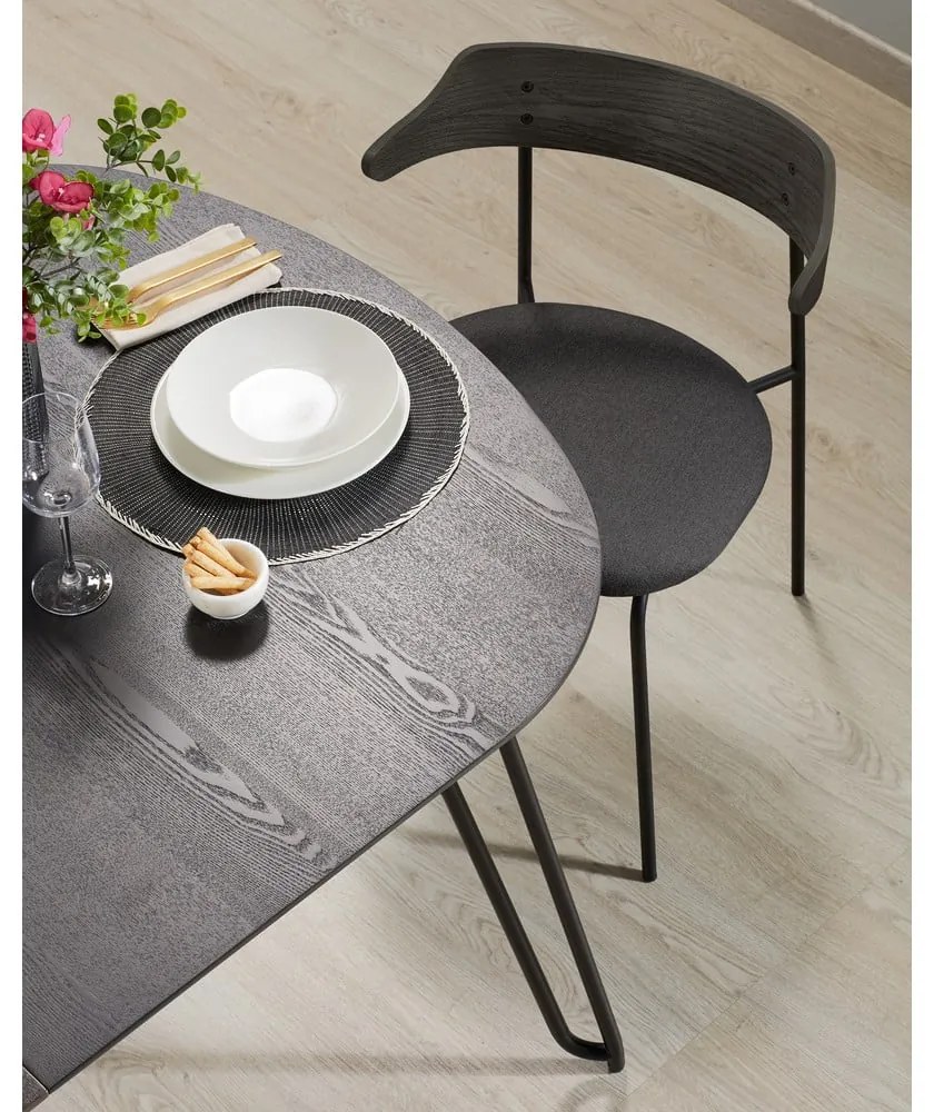 Rozkladací jedálenský stôl s doskou v dekore jaseňového dreva 90x140 cm Norfort – Kave Home