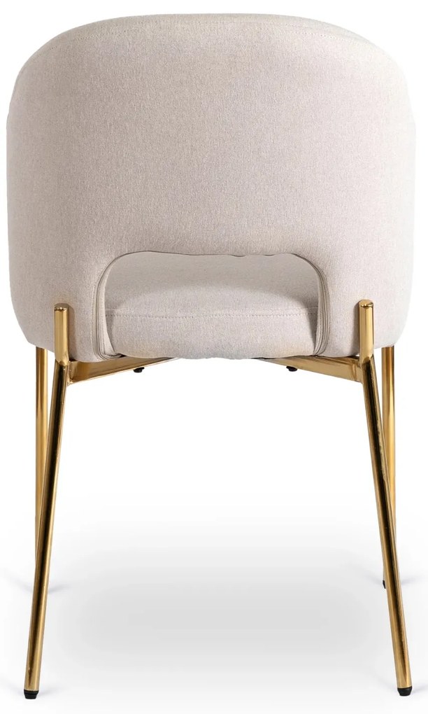 PROXIMA.store - Čalúnená glamour stolička BROS FARBA: béžová, FARBA NÔH: čierna