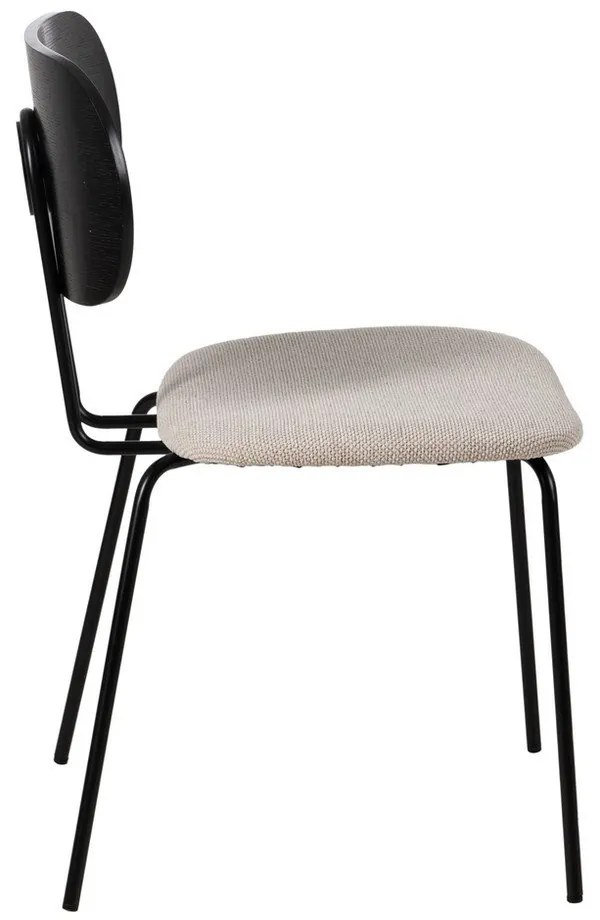 Bielo-čierne jedálenské stoličky v súprave 4 ks Cleo – Ixia