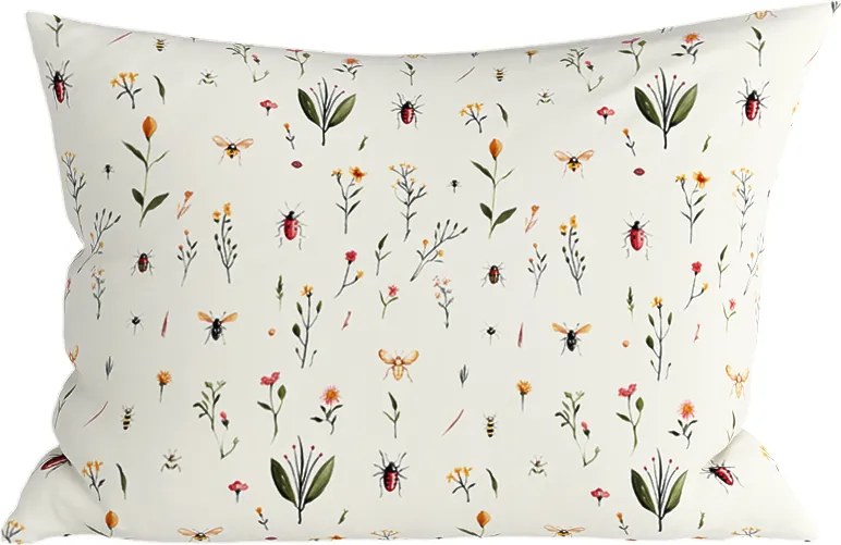 Obliečka na vankúš z mikrovlákna INSECTA 50x70 cm, krémová