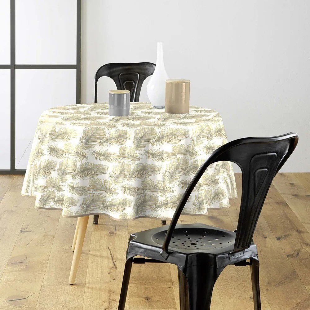 Umývateľný obrus ø 160 cm Plumina – douceur d'intérieur