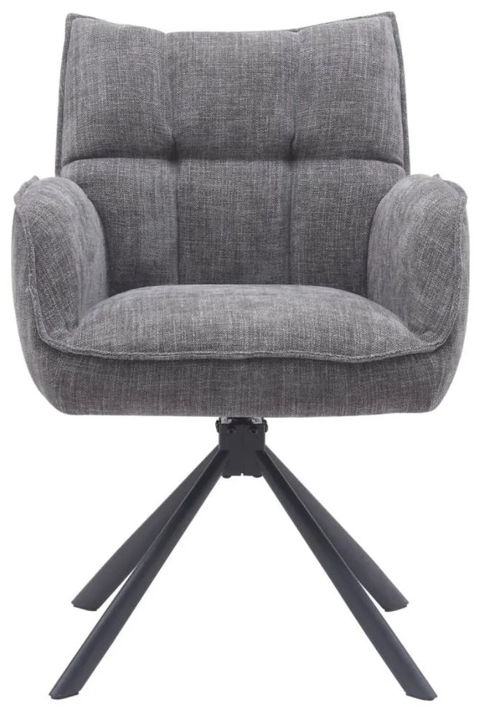 Otočná stolička Marilla s opierkami – tmavosivá (51080003)