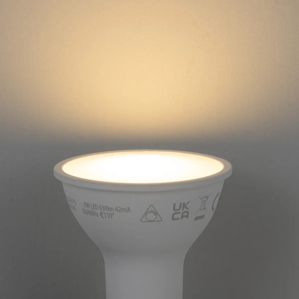 Sada 5 inteligentných stmievateľných LED žiaroviek GU10 50 mm opálová 7 W 630 lm 2700 K