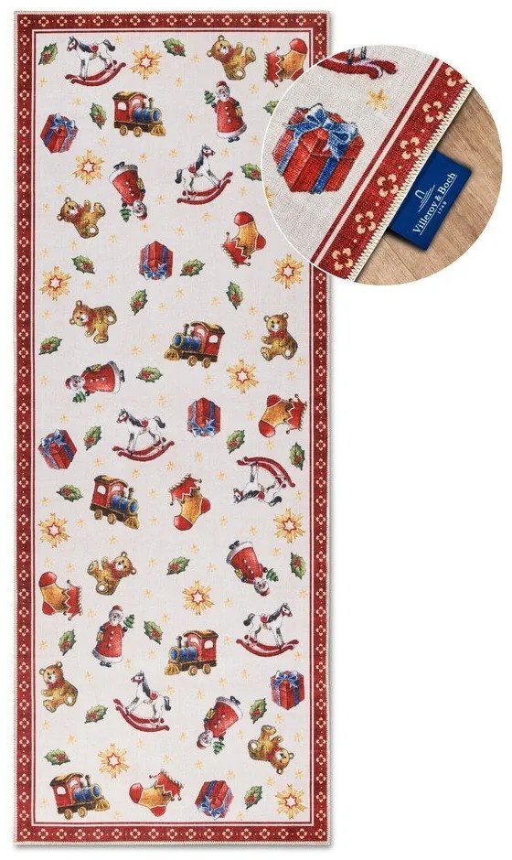 Červený behúň s vianočným motívom 80x200 cm Red Christmas – Villeroy&amp;Boch