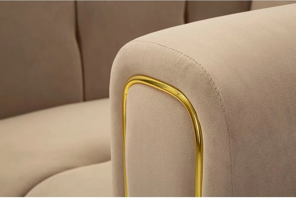 Taupe zamatové kreslo Alma – Mauro Ferretti