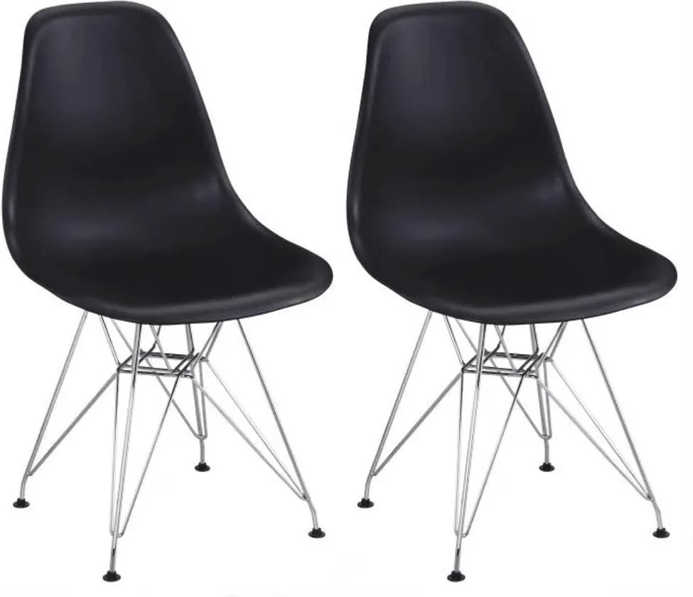 2 kusy, stolička, čierna, ANISA 2 NEW