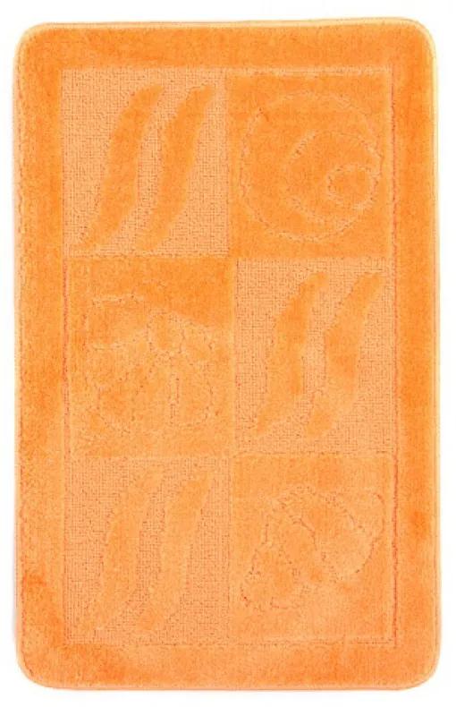 Kúpeľňová predložka 1107 oranžová, Velikosti 50x80cm