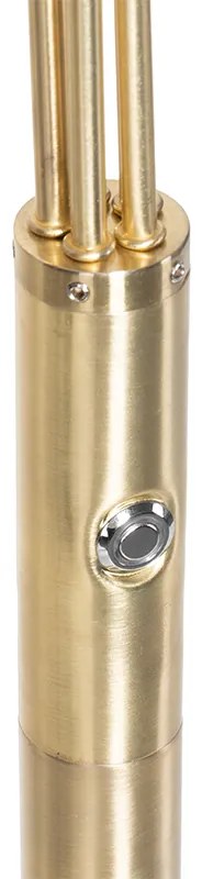 Dizajnová stojaca lampa mosadz vrátane LED 5-žiarovková - Sixties Trento