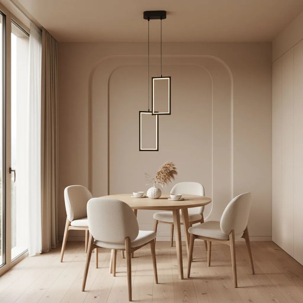 Toolight Toolight, LED závesné osvetlenie, 12W, 3000K, 3500lm, LHJ085-2CP, čierna, OSW-50059