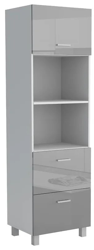 Kuchynská skrinka Lucjan 60KPM 1F2S 2100 LUX šedá