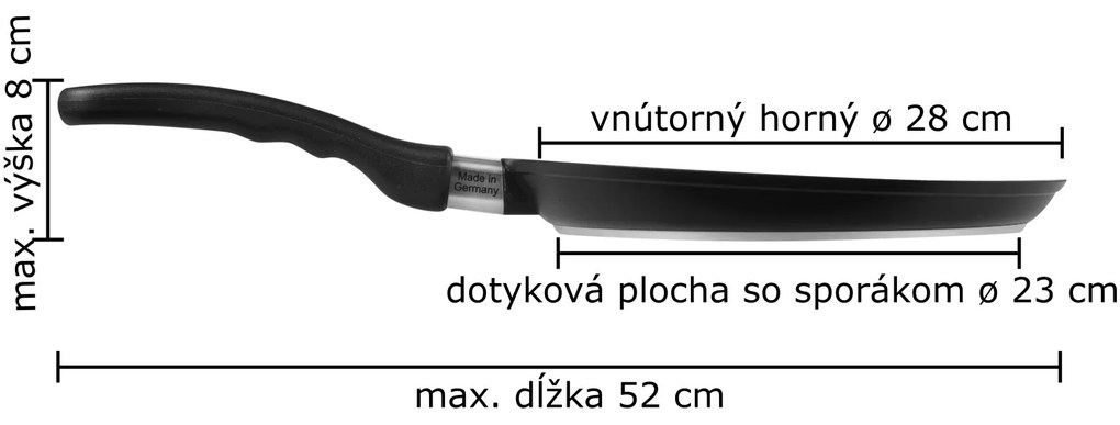 AMT Gastroguss Indukčná titánová panvica na palacinky ø 28 cm