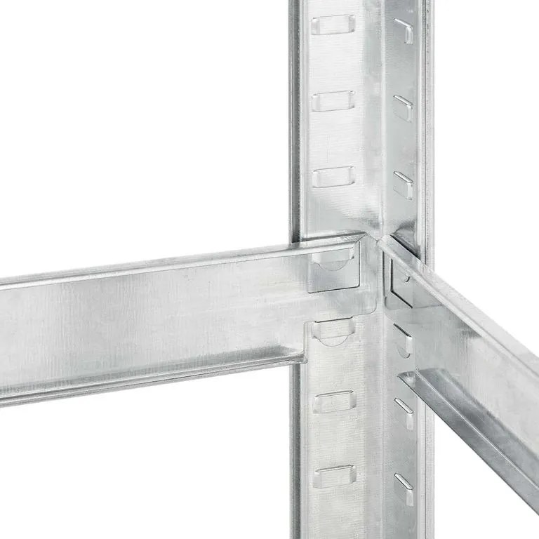 Kovový rohový regál 180x70x40-70 cm, 5 políc, nosnosť 875 kg