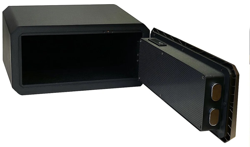 Oceľový sejf s elektronickým zámkom na číselný kód a odtlačok prsta RICHTER RS.23.LUX.FIN, RICHTER černá