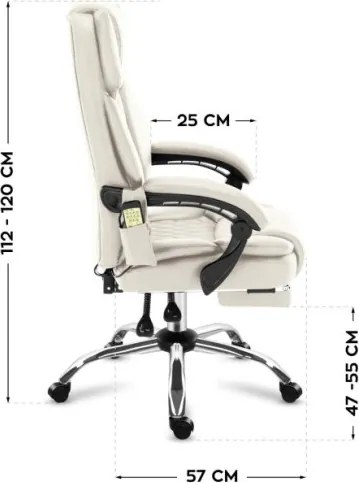 Masážne kancelárske kreslo Boss 6.0 béžové