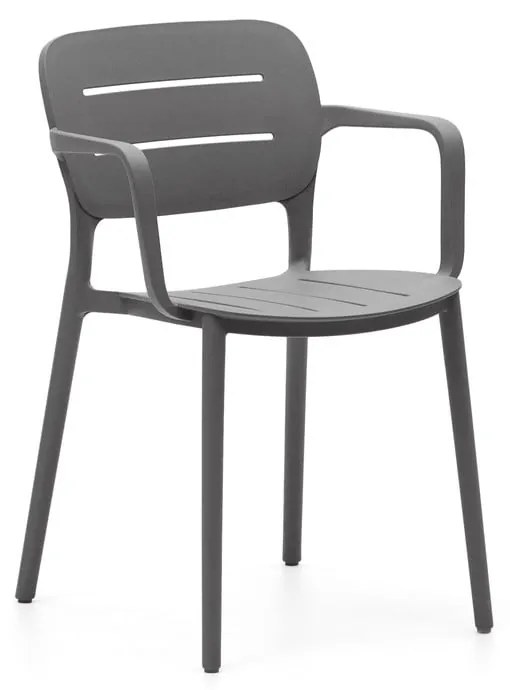 Sivá plastová záhradná stolička Morella – Kave Home