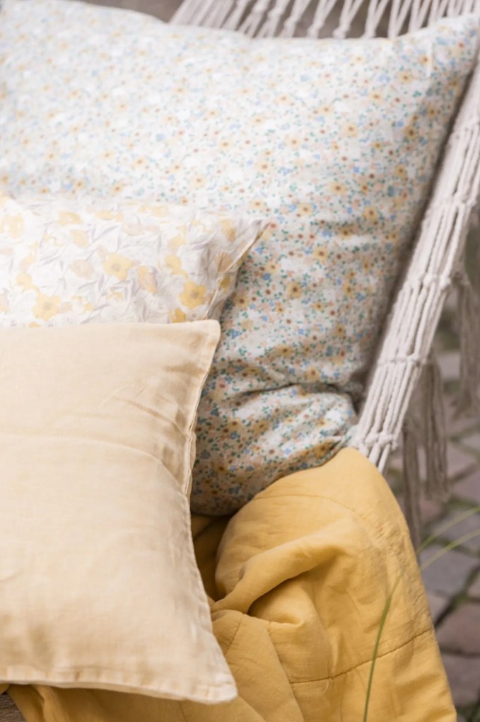 Ib Laursen Ľanová obliečka na vankúš Lemon Drop 40 × 60 cm