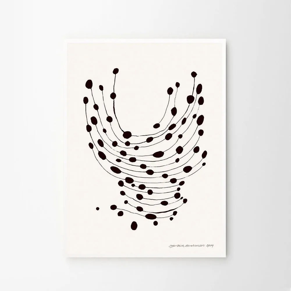 The Poster Club Plagát Dancing Dots by Leise Dich Abrahamsen 30x40 cm