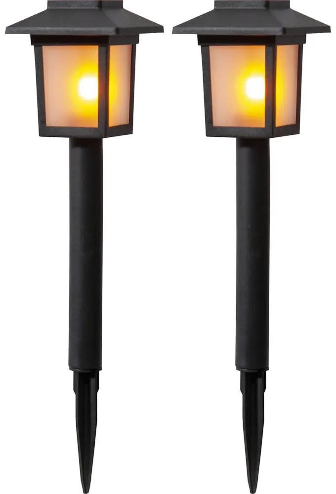 Súprava 2 vonkajších solárnych LED svietidiel Star Trading Flame, výška 23 cm