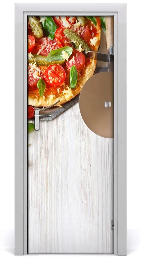 Fototapeta na dvere do domu samolepiace pizza 95x205 cm