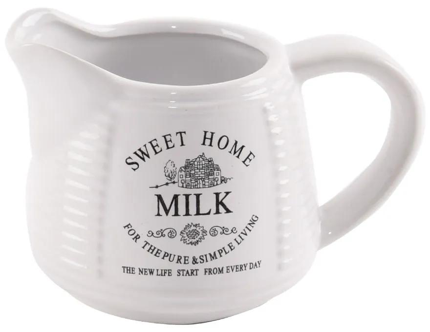 Biela keramická nádoba na mlieko Orion Sweet Home, 250 ml