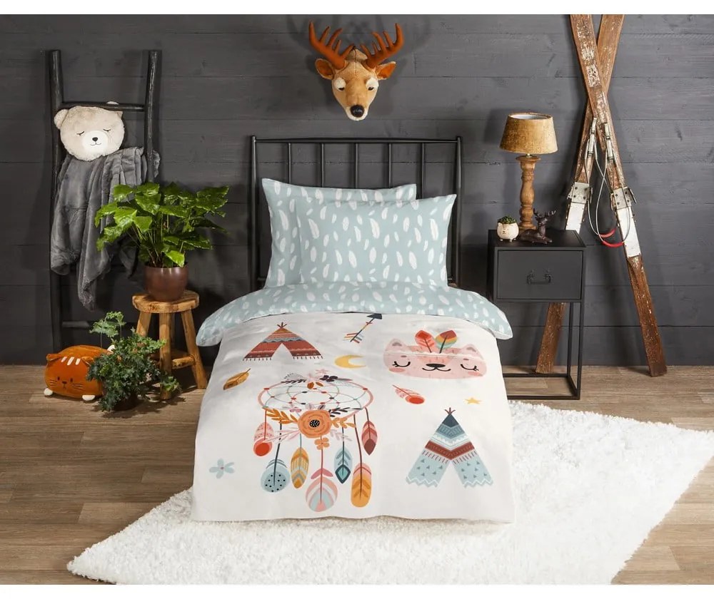 Flanelové detské obliečky na jednolôžko 140x200 cm Dreamy – Good Morning