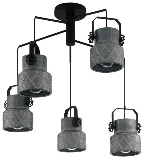 Eglo 39856 - Prisadený luster HILCOTT 5xE27/40W/230V