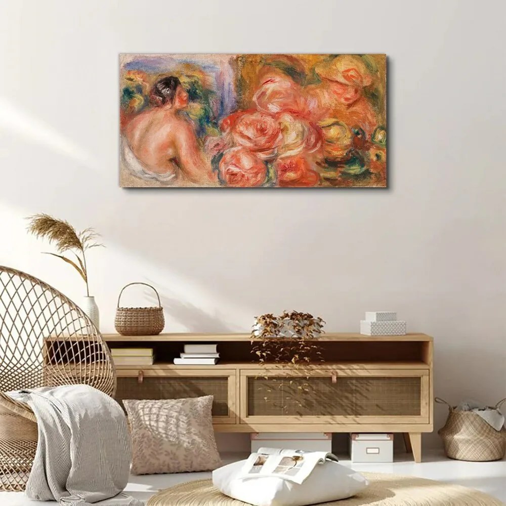 Obraz na plátne Abstrakcie žena kvety