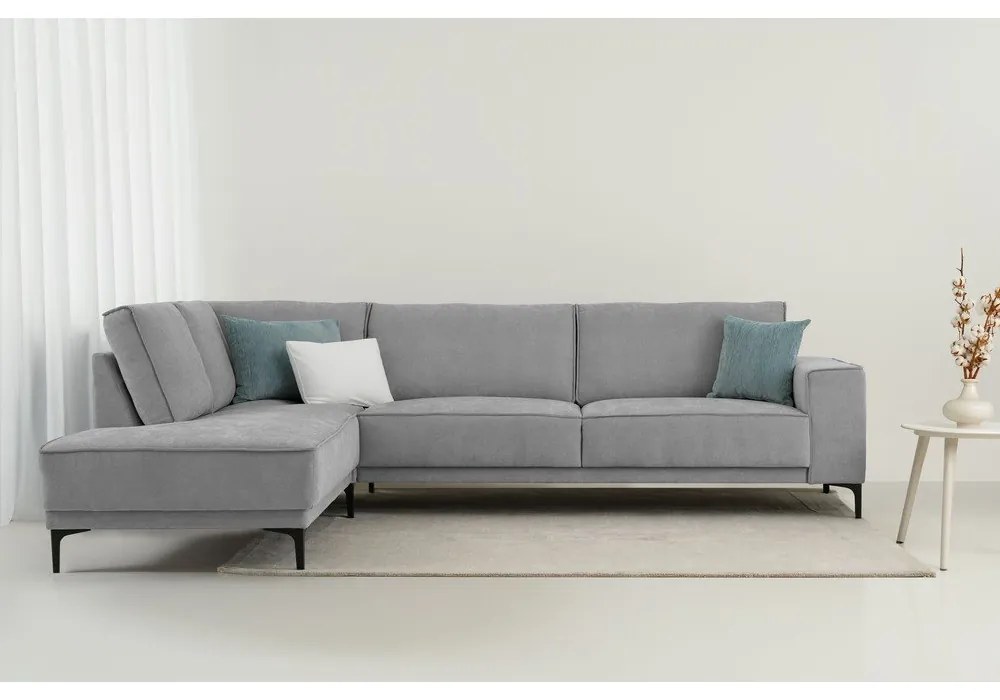 Sivá rohová pohovka (ľavý roh/do L) Copenhagen – Scandic