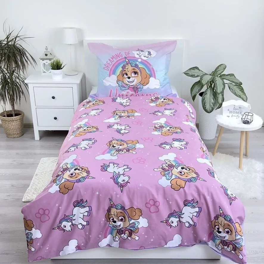 Jerry Fabrics Bavlnené obliečky 140x200 + 70x90 cm - Labková patrola "PP354"